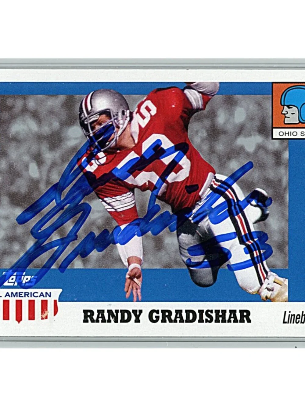 Randy Gradishar Signed Ohio State '05 Topps Football Card Beckett Slab Autograph
